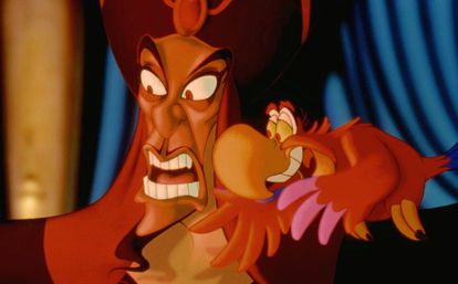 Jafar, o malvado de 'Aladdin' (1992), outro personagem das indústrias Disney em que é possível detectar atributos 'queer'.