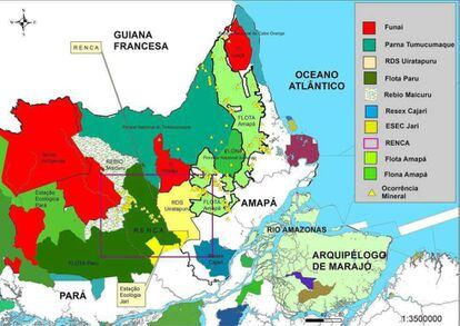 O mapa da Renca, dentro do quadrado violeta