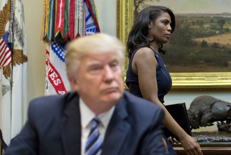 Trump e Newman, num ato na Casa Branca em março de 2017.