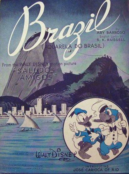 A partitura de 'Aquarela do Brasil', composta por Ary Barroso.