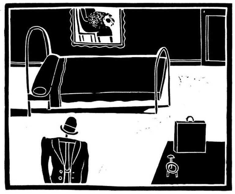Ilustração de Antonio Santos para 'A metamorfose'.