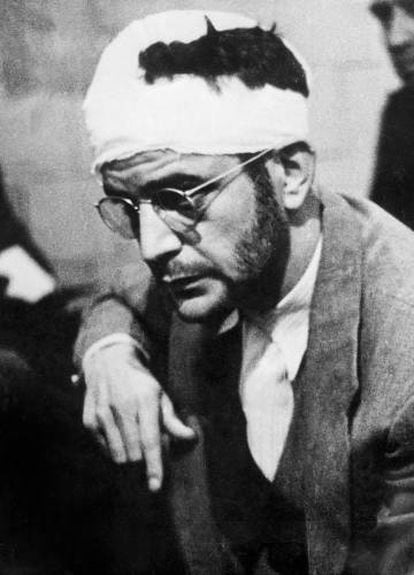 Ramón Mercador após sua prisão no México em 1940.
