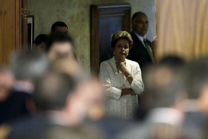 Dilma na prévia do anúncio dos novos ministros