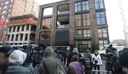 O edifício de Nova York, onde a estilista foi encontrada morta.