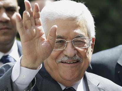 O presidente Abbas, na reunião da Liga Árabe no Cairo.