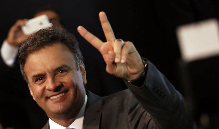 Aécio Neves antes do debate do dia 19 de outubro.