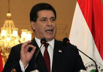 O presidente de Paraguai, Horacio Cartes.