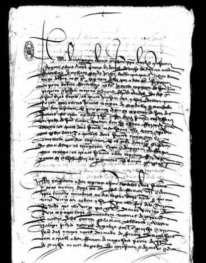 Relato de Martín Ayamonte, grumete do ‘Victoria’, para as autoridades portuguesas.