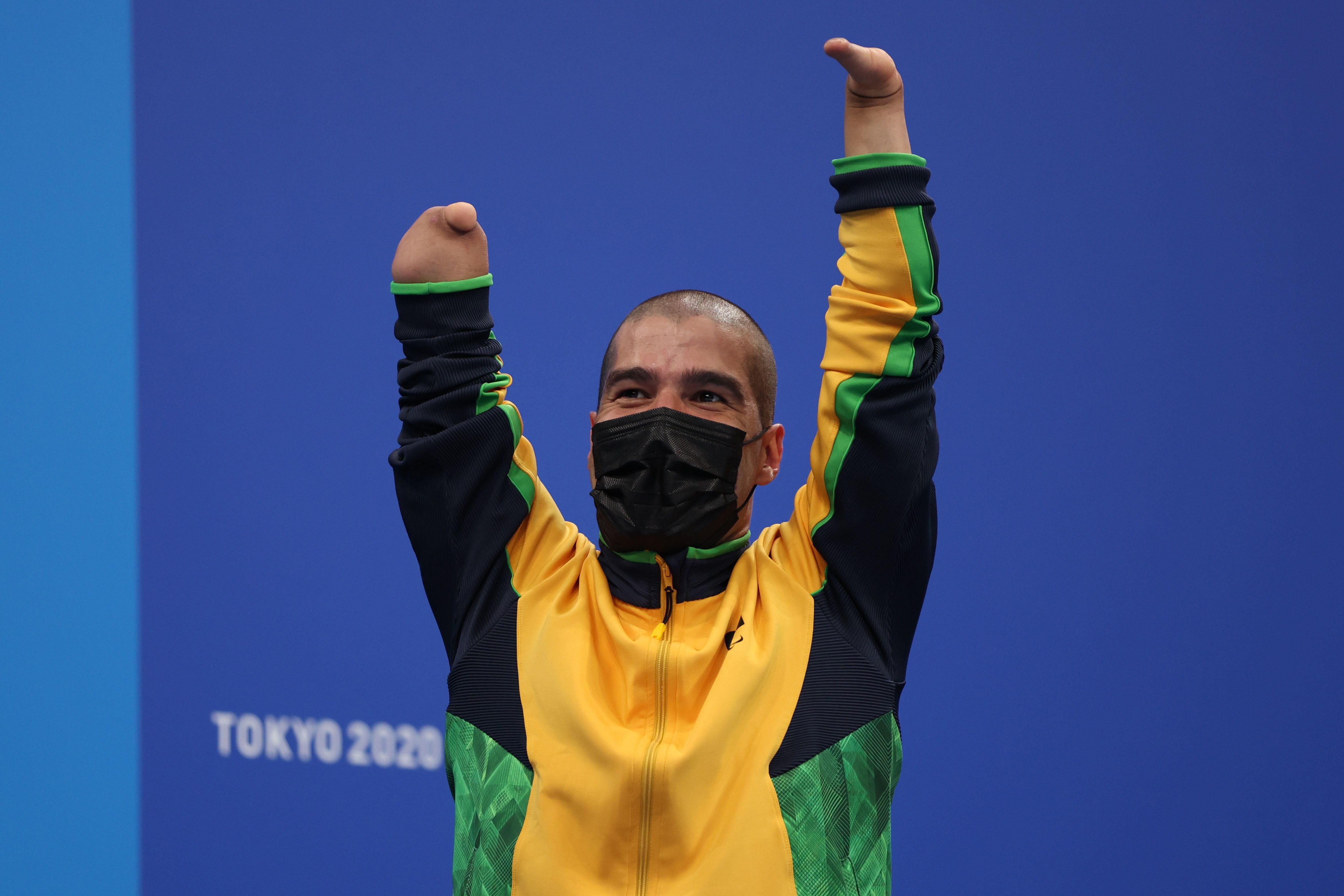 Daniel Dias, medalha de bronze nos 200m livre da classe S5.