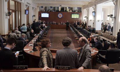Reunião do Conselho Permanente da OEA nesta segunda-feira.