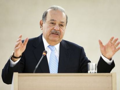 O magnata mexicano Carlos Slim, em Gênova, em 2012.