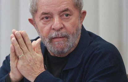 Lula em encontro do PT, em março de 2015.