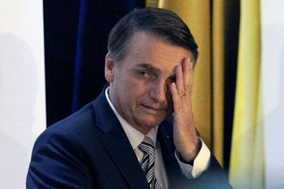 Presidente Jair Bolsonaro, durante a posse do novo presidente da Frente Parlamentar da Agricultura, Alceu Moreira.