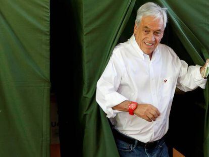 O ex-presidente do Chile e candidato, Sebastián Piñera