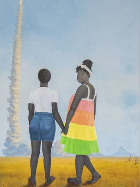 Fragmento de ‘Planes, Rockets, and the Spaces in Between’ (2018), de Amy Sherald.