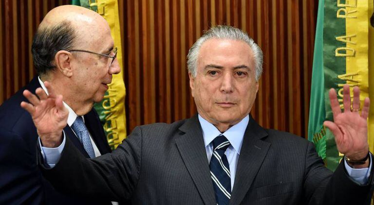 Meirelles e Temer em Brasília.
