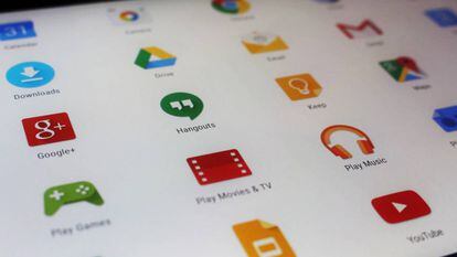 Alguns aplicativos do Google no Google Play.