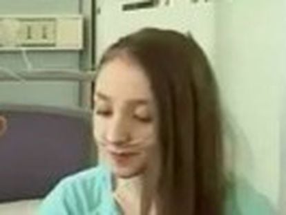 Valentina sofre de fibrose cística. Ela pediu em vídeo  uma injeção para dormir 