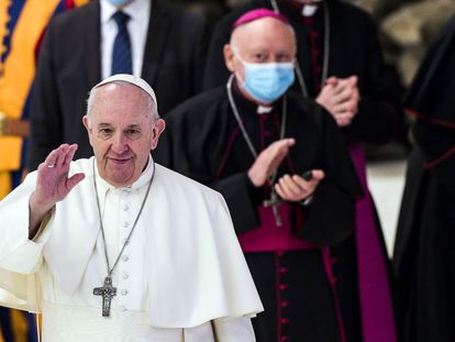 O papa Francisco em uma audiência no Vaticano nesta quarta-feira.