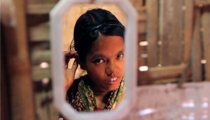 Nilima, uma menina de Bangladesh de 14 anos.