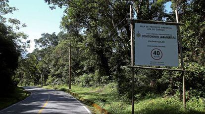 Entrada do Condomínio Laranjeiras, em Paraty