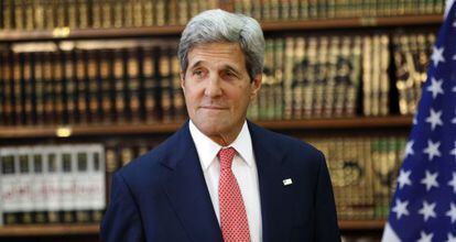 O secretário de Estado dos EUA, John Kerry, na quarta-feira em Bagdá.