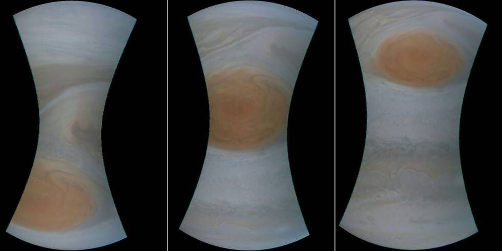 Imagens de Júpiter divulgadas pela Nasa