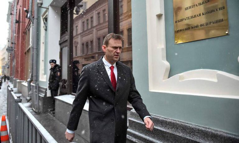 Navalny, ao chegar à Comissão Eleitoral Central russa.