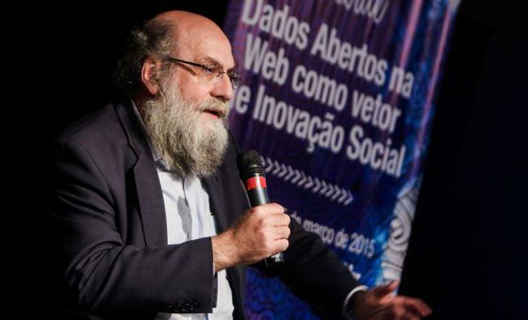 Getschko no lançamento do Centro de Estudos sobre Tecnologias Web (Ceweb.br), em março de 2015.