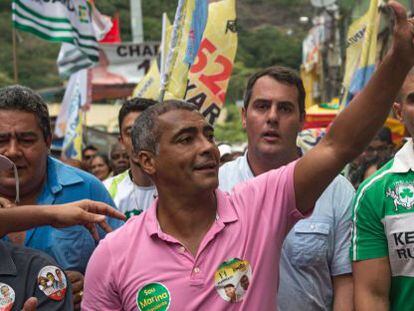 Romário, em uma manifestação no Rio de Janeiro.