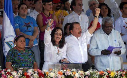 O casal presidencial em Manágua, em 2009.