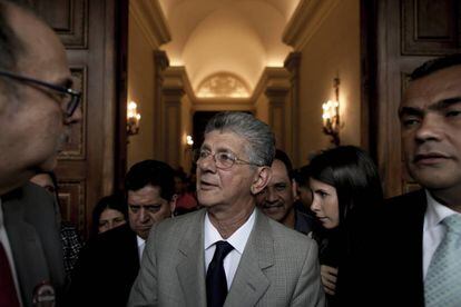 Henry Ramos Allup, presidente da Assembleia Nacional da Venezuela, nesta terça.