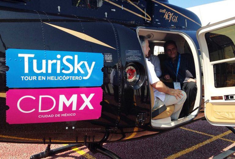 O helicóptero turístico da Cidade de México.