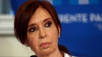 Cristina Fernández de Kirchner, nesta quinta-feira em Buenos Aires.