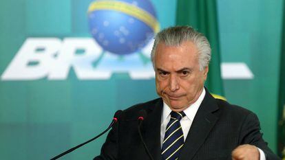 Temer, em evento no Planalto no dia 29.