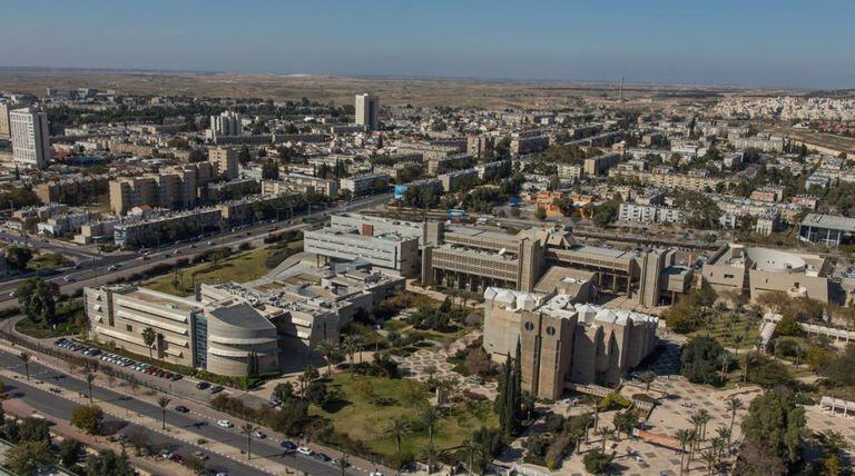 O campus da Universidade Ben-Gurion em Beersheva