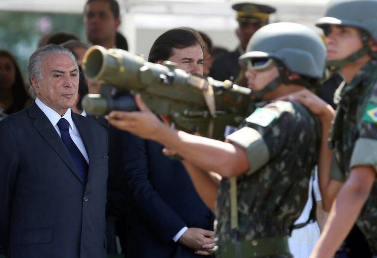 Temer no desfile de 7 de setembro, em Brasília.