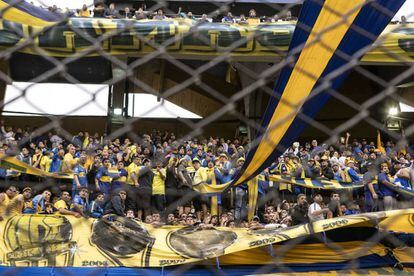 A torcida do Boca Juniors no último clássico.