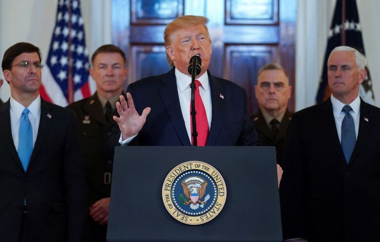 Presidente dos Estados Unidos, Donald Trump, faz pronunciamento sobre o ataque do Irã.