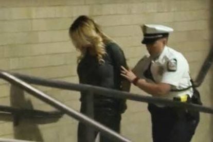 Stormy Daniels, detida em Columbus (Ohio, EUA).