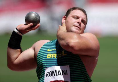 O atleta Darlan Romani, que representou o Brasil no arremesso de peso em Tóquio 2020.
