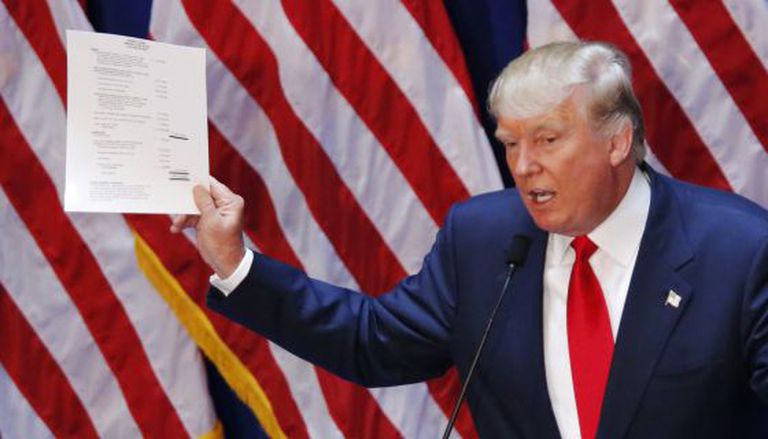Donald Trump se apresenta como candidato republicano.