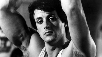 Sylvester Stallone no filme ‘Rocky’ de 1976.