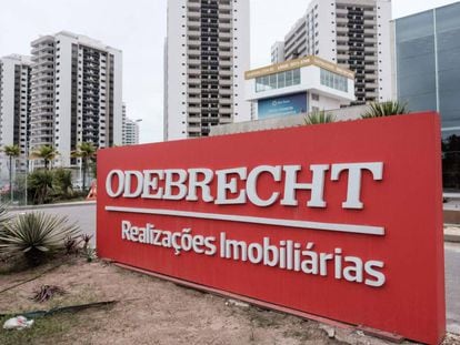 Logo da Odebrecht no Rio de Janeiro.  
