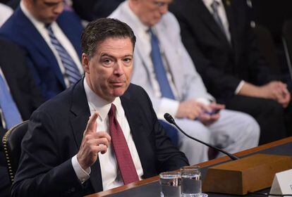 O ex-diretor do FBI James Comey depõe no Senado nesta quinta-feira.