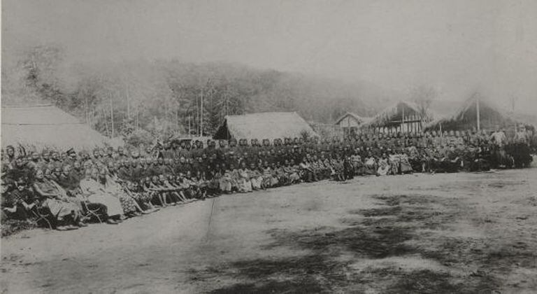 Congoleses durante a Exposição Universal de Bruxelas em 1897.