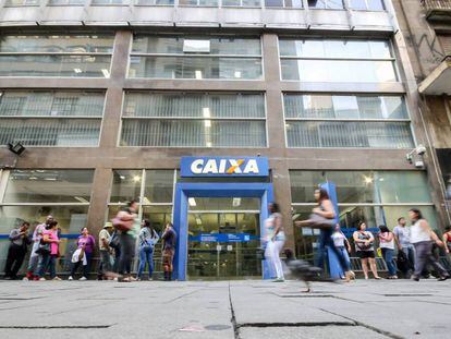  Ag&ecirc;ncia da Caixa no centro de S&atilde;o Paulo. 