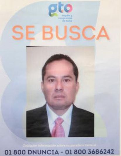 Imagem de Nicasio Aguirre Guerrero, diretor de polícia em Silao, divulgada pela Procuradoria de Justiça de Guanajuato.