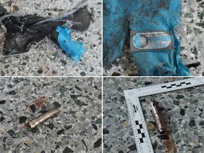 Fotografias com vestígios da bomba publicadas pelo ‘The New York Times’.