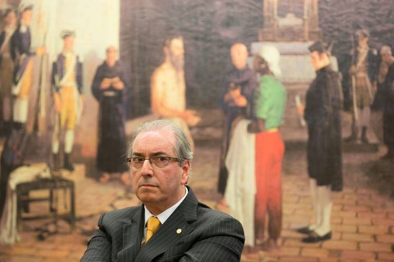 Eduardo Cunha no dia 14 de julho, na Câmara.